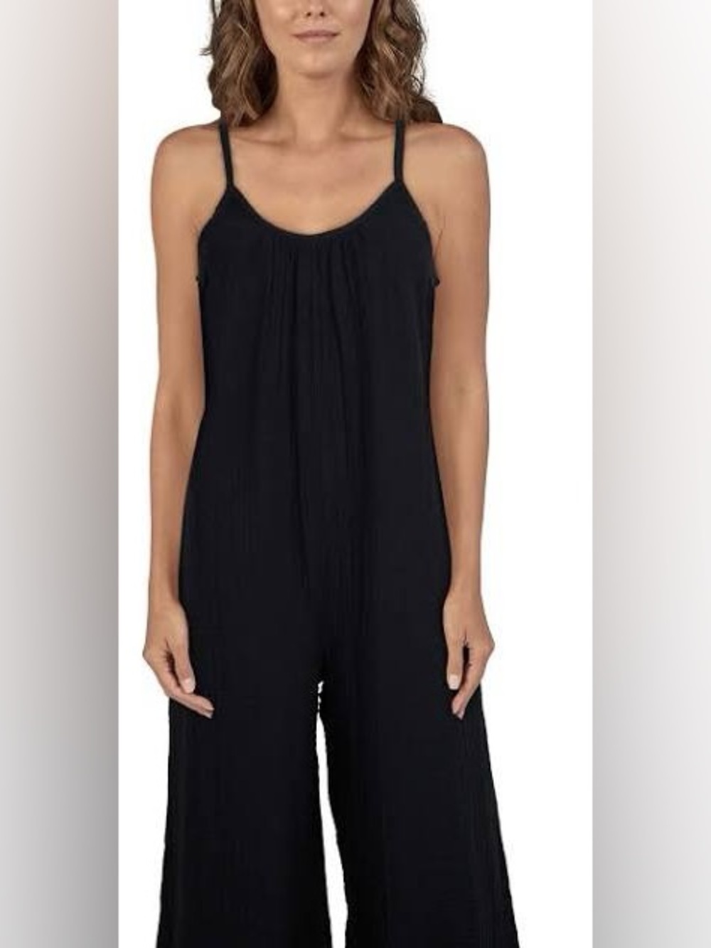 Natural Reflections Double Cloth Jumpsuit - Moonless Night (black)
